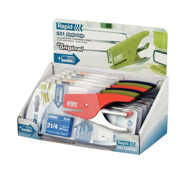 Set de 6 Pince-agrafeuse S51 Supreme- assortis -  Rapid