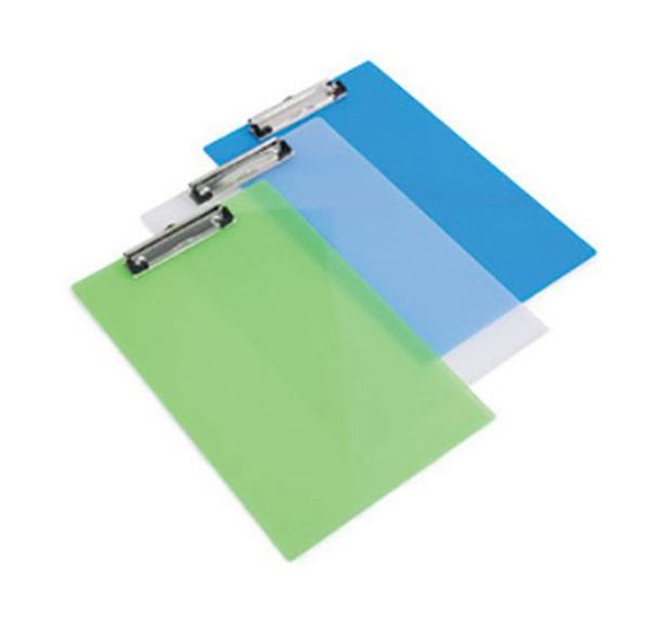 Set de 6 Porte-bloc, PP, A4, transparent, couleur assorties