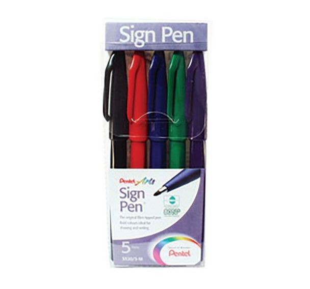 Set de 6 Stylo feutre Sign Pen S 520, kit de 5