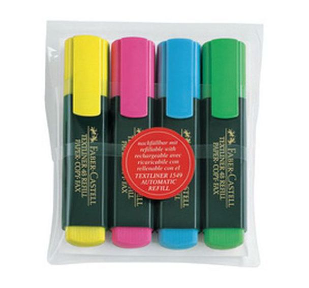 Set de 6 Surligneur TEXTLINER 48 REFILL, étui de 4