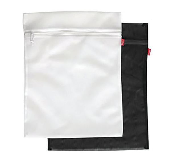 Set de 8 Set de 2 filets à linge blanc et noir 50x40cm