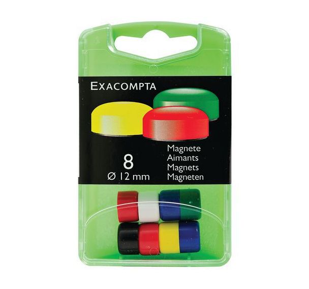Set de 8 aimants 12 mm de diamètre Assortis
