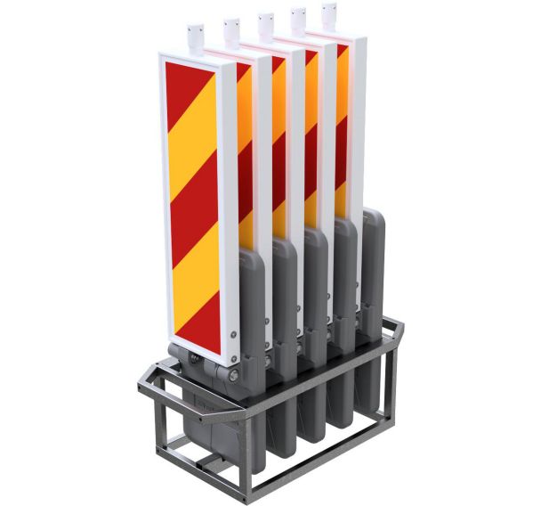 Set de balises pliantes hachuré avec film de balisage