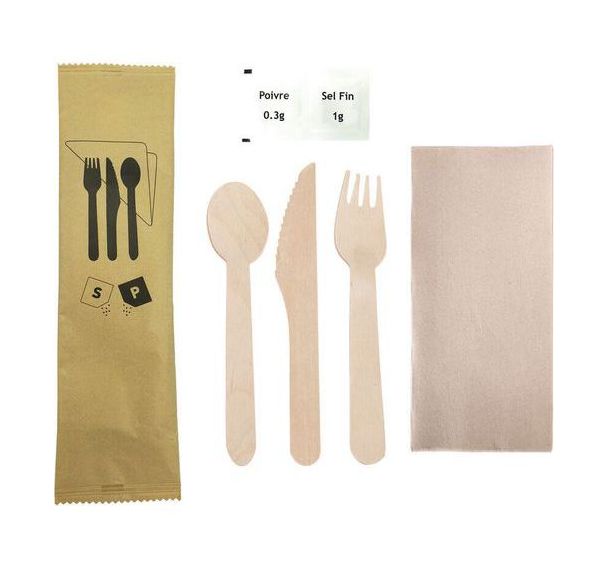 Set de couverts en bois
