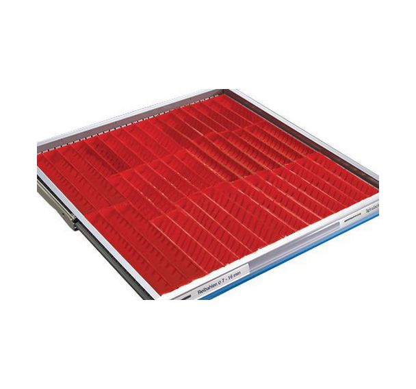 Set godets plastique pour tiroirs LISTA - Largeur 102 cm