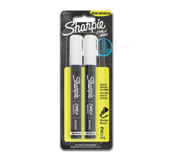 Sharpie Chalk marqueurs craie blanc pointe medium ogive