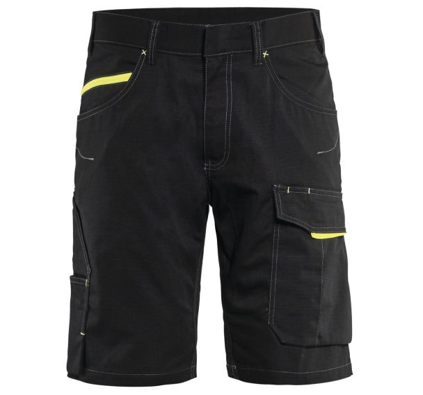Short services noir/jaune fluorescent