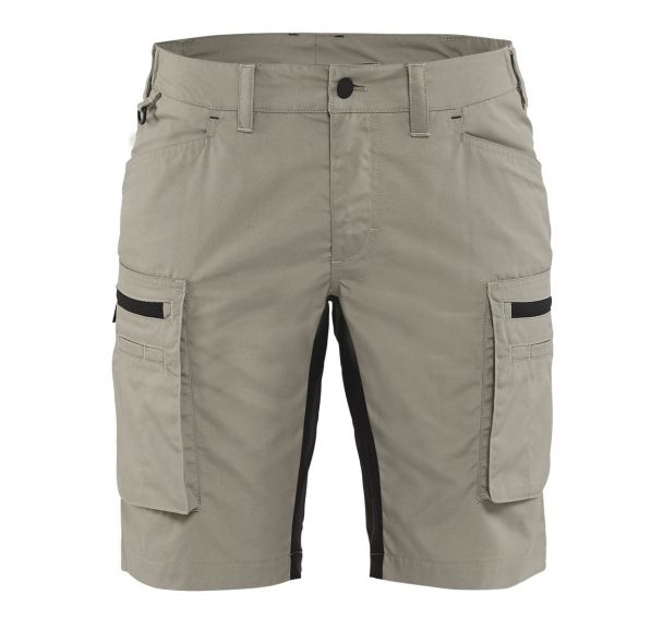 Short services stretch femme beige/noir