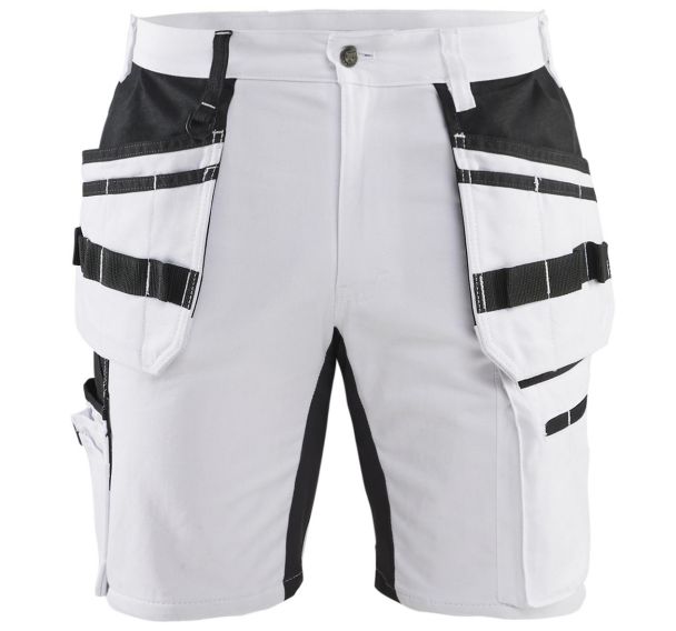 Short stretch haute visibilité noire et rouge fluo C48