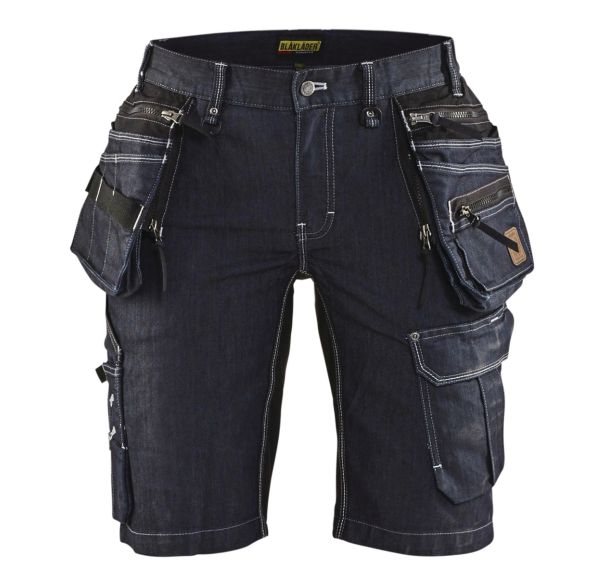 Short x1900 artisan denim/stretch 2D femme marine/noir