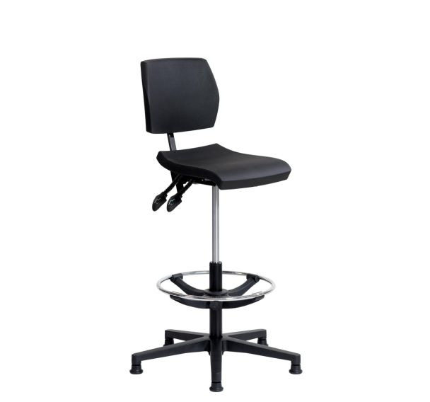 Siège ERGOSLIM haut patins et reposes pieds polyamide
