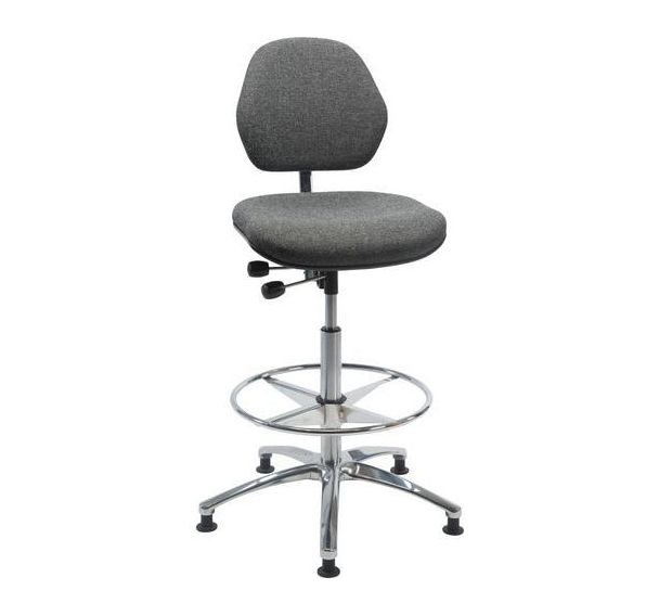 Siège ESD, vérin à gaz-haut, ESD tissu gris