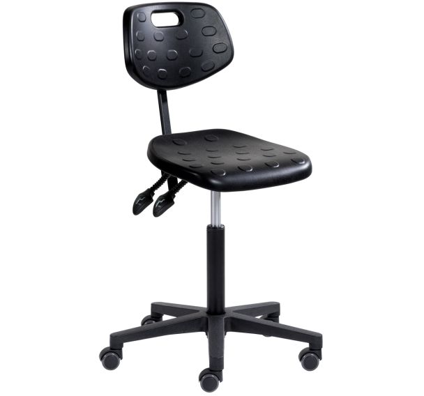 Siège Ergodyn moyen embase polyamide sur roulettes