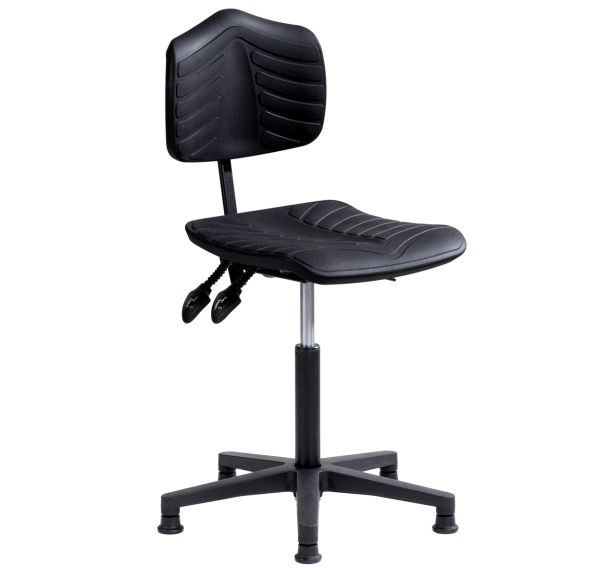 Siège Ergosoft embase polyamide assise basse sur patins