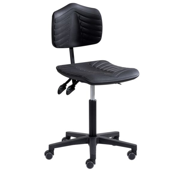 Siège Ergosoft embase polyamide assise moyenne sur roulettes