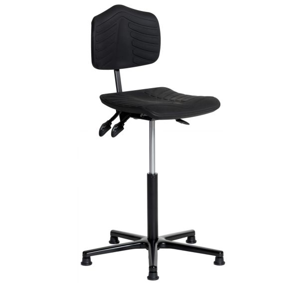 Siège Ergosoft ergonomique assise haute sur patins aluminium