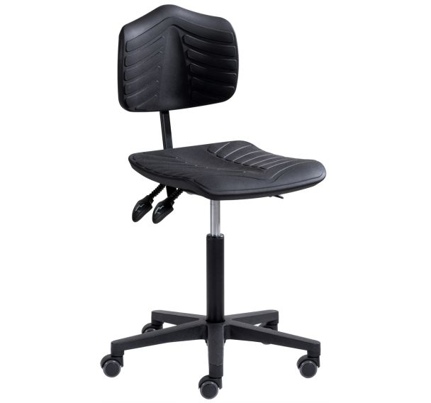 Siège polyamide ergonomique assise basse sur roulettes