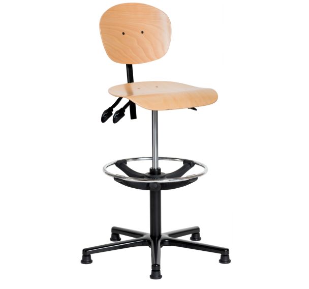 Siège Natur embase polyamide avec repose-pieds sur patins