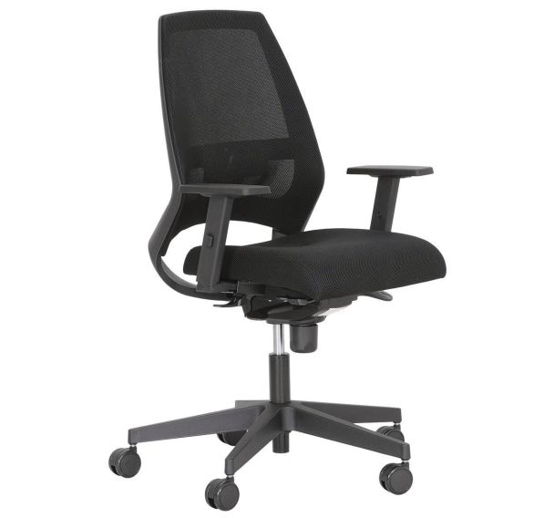 Siège bureau Kenari dossier mesh noir avec accoudoirs