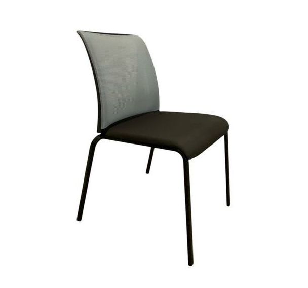 Siège d'accueil et de réunion reconditionné - Noir et Gris