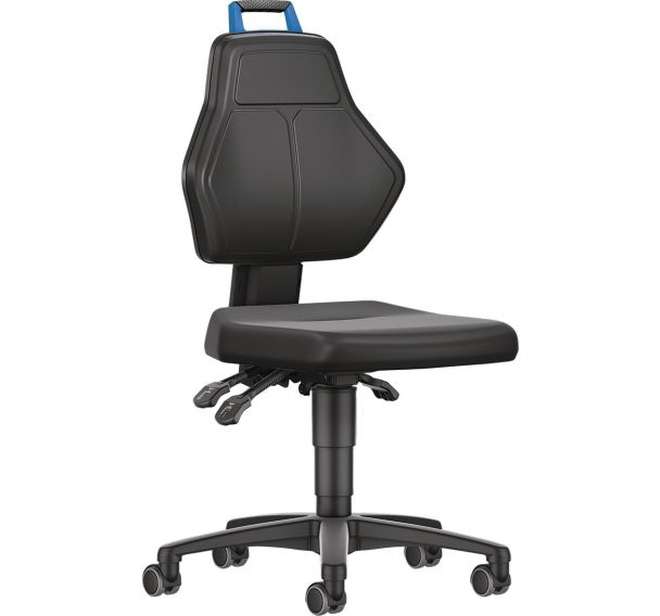 Siège d'atelier - Bas avec roulettes similicuir - Manutan