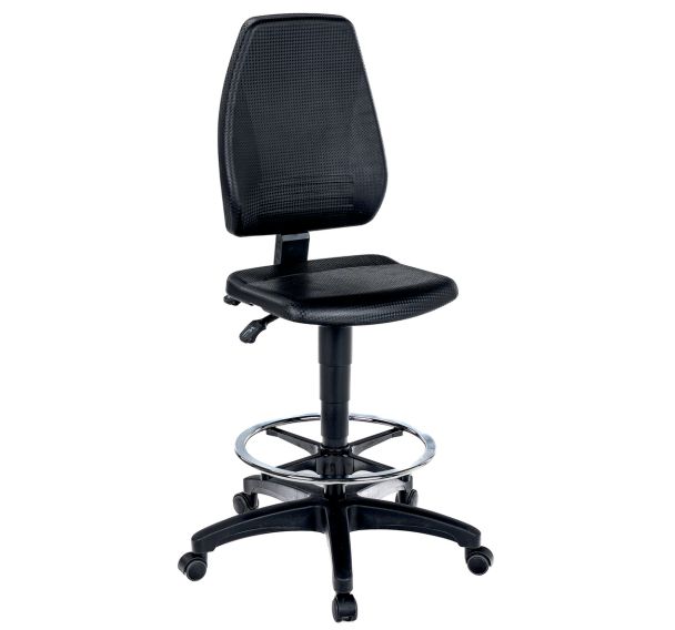 Siège d'atelier ErgoSupport à roulettes ou patins - Haut - Bimos