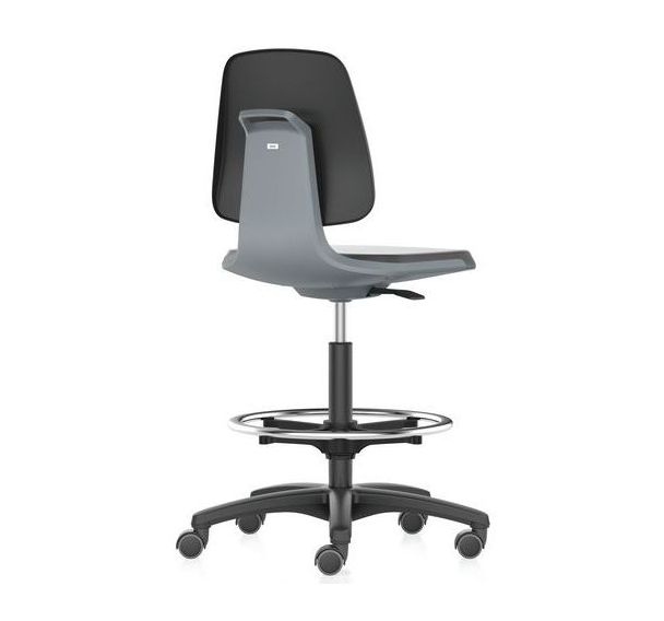 Siège d'atelier Labsit, roulettes auto-bloquantes, repose-pieds_Bimos