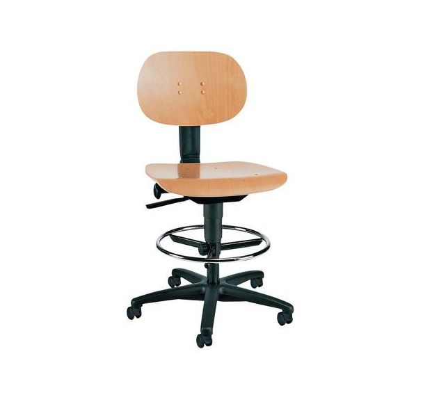 Siège d'atelier TEC - Haut - Sur patins/roulettes