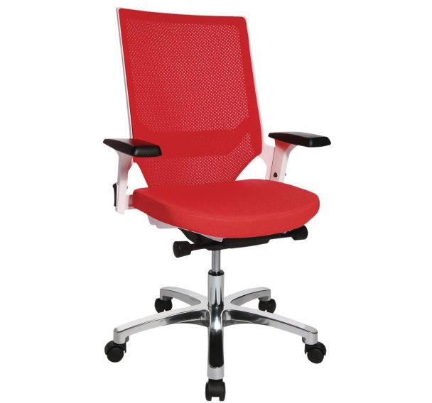 Siège de bureau Autosyncron - Structure Blanche - Piètement Aluminium