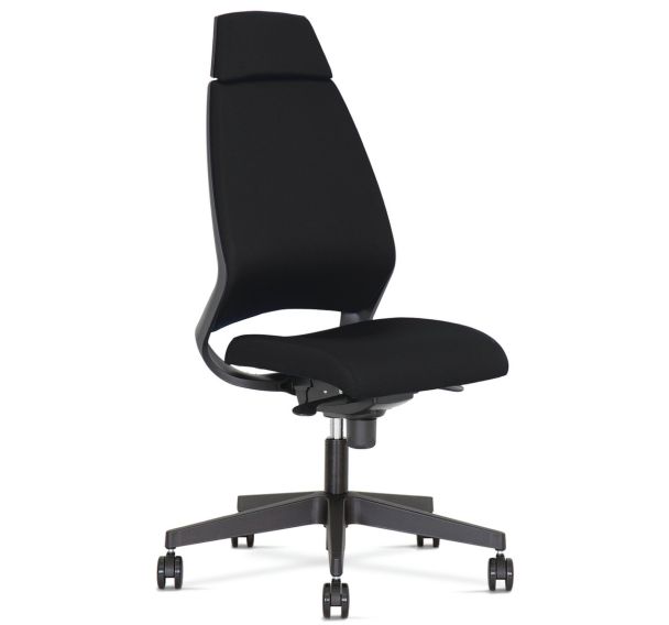 Siège de bureau Kenari - Dossier tissu - Noir - Sans accoudoirs - Nowystyl