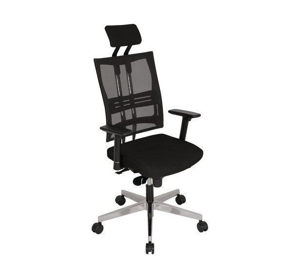 Siège de bureau Motion dos résille assise Noire