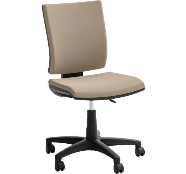 Siège de bureau bas Optima - Revêtement écocuir - Quadrifoglio