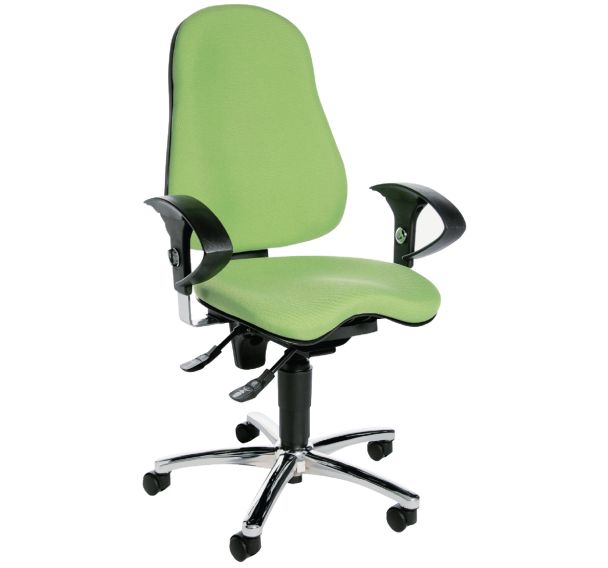 Siège de bureau ergonomique Sitness 10 - Piètement chromé