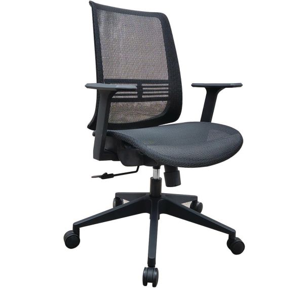 Siège de bureau noir Lena