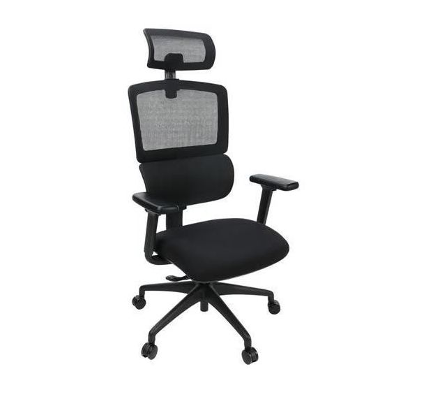 Siège de bureau reconditionné - Noir avec têtière
