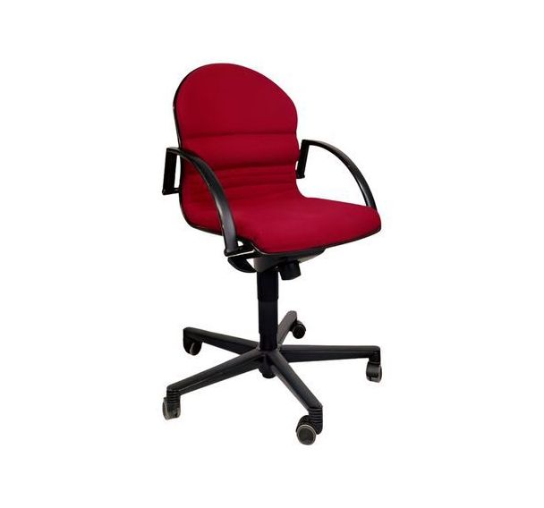 Siège de bureau reconditionné - Tissu bordeaux