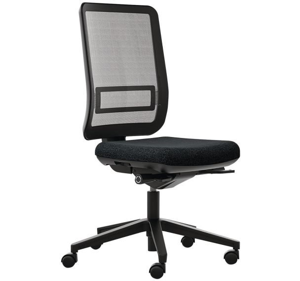 Siège de bureau synchrone - dossier résille noir - Eol