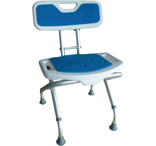 Siège de douche pliant Blue Seat avec dossierB73