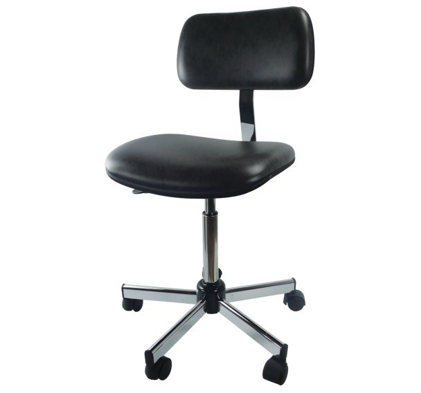 Siège de laboratoire ergonomique - Bas - Sur roulettes, Coloris : Gris