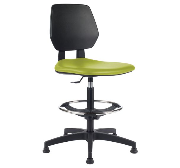 Siège haut sur patins Tyka assise tissu enduit avec repose pied GGI