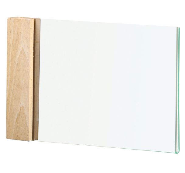 Signalétique drapeau Natura bois avec pochette