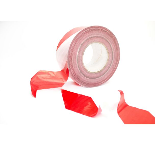 Signalisation-76,2mmx500m-Rouge/blanc