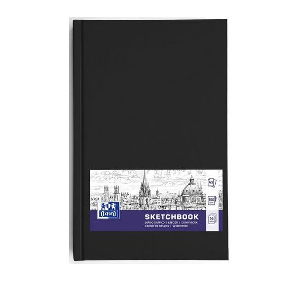 Sketchbook Oxford Art brochure 192p 100g noir - Oxford