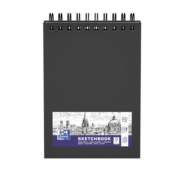 Sketchbook Oxford Art integral 100p 100g noir - Oxford