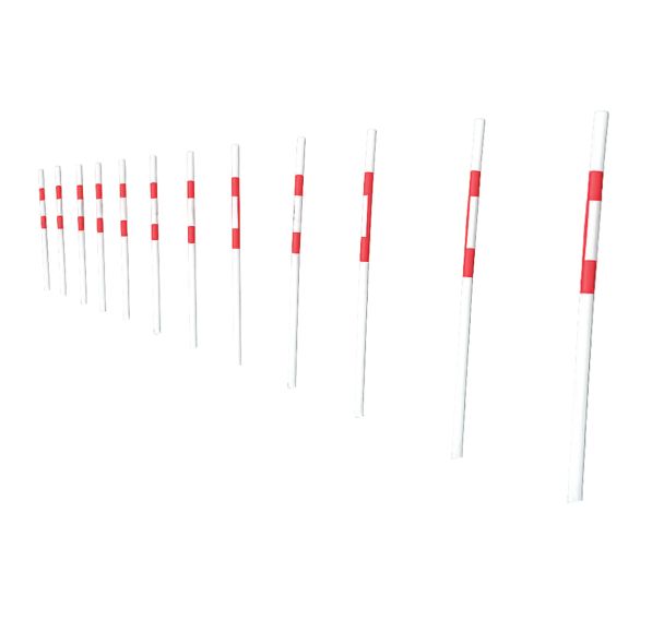 Slalom : 12 piquets 1.50 m en acier