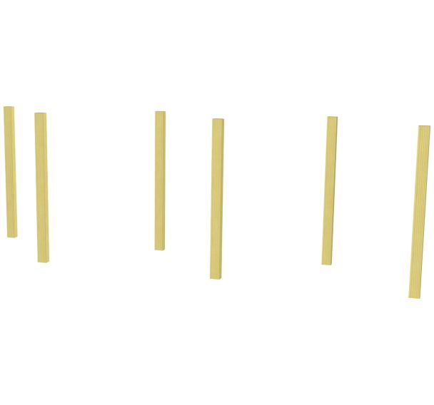 Slalom bois scellement direct