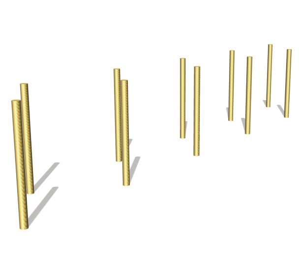 Slalom (x10) - scellement direct
