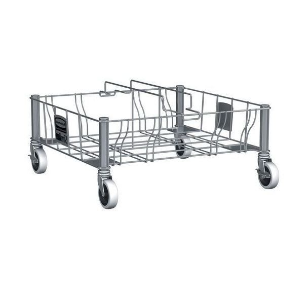 Socle double en inox pour Slim Jim Rubbermaid
