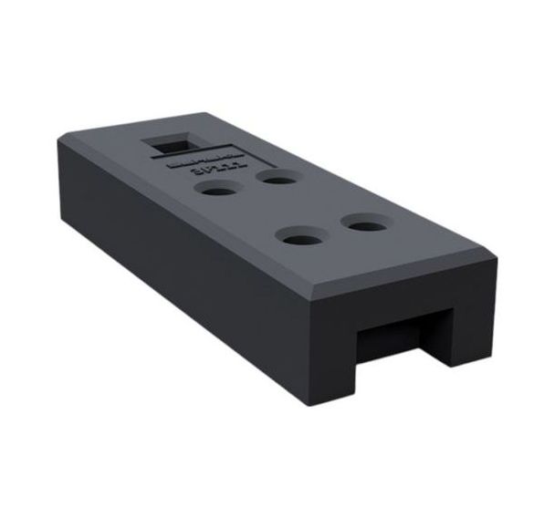 Socle en béton pour clôture mobile avec 4 alésages - Schake