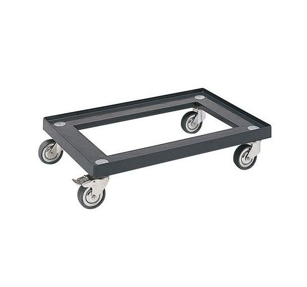 Socle roulant pour bac type Rako 400x600mm 4 roulettes pivotantes Gris